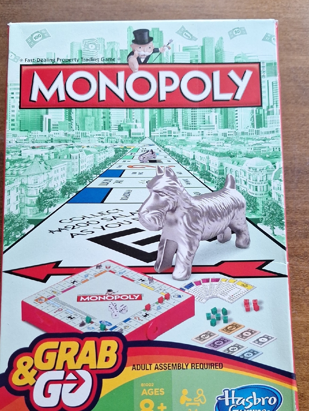 Hasbro Monopoly Grab & Go Board Game - Silver